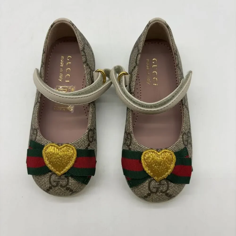 Gucci Heart Bow Mary Janes